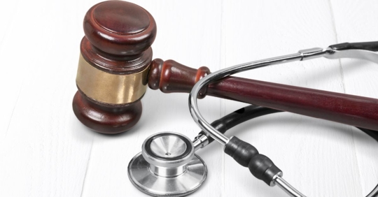 gavel and stethoscope
